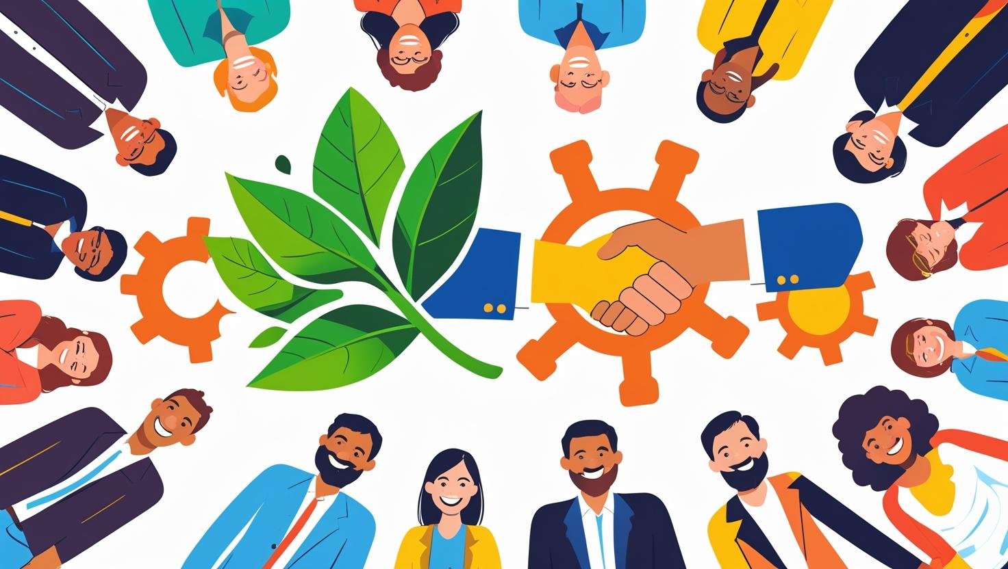 Team working on renewable projects